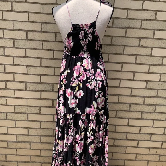 Free People Black Garden Party Floral Maxi Dress NWOT - Picture 9 of 15